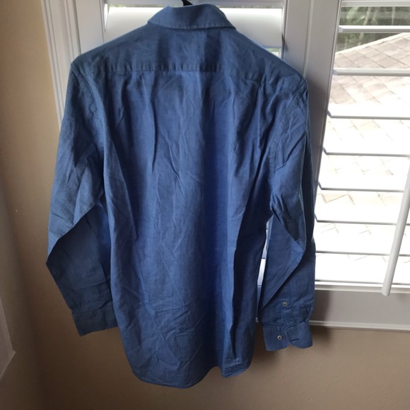 *Worn Once* Peter Millar blue oxford dress shirt - Picture 4 of 4
